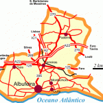 Karten - Hauptstrassen Region Albufeira
