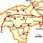 Karten - Hauptstrassen Region Alcoutim