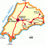 Karten - Hauptstrassen Region Vila do Bispo